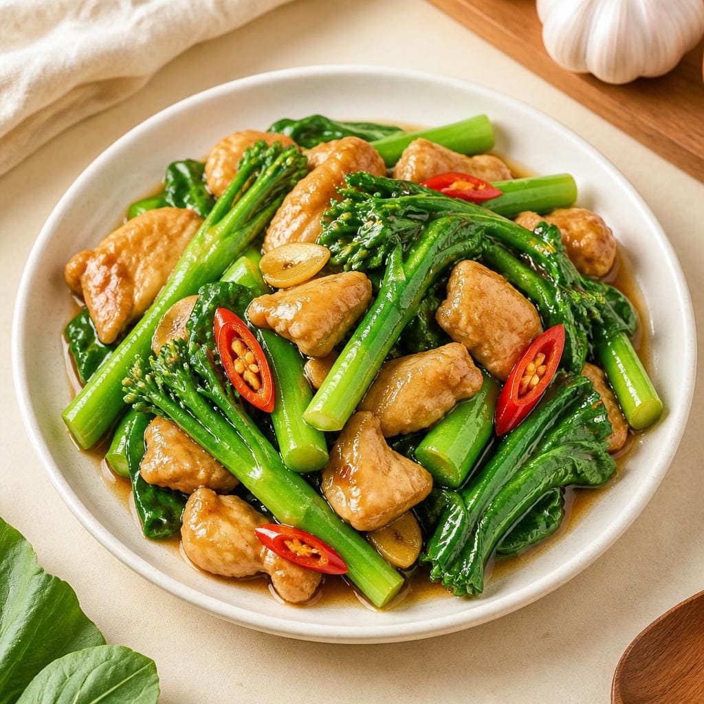 Bakmi Golek Kailan Cah Ayam